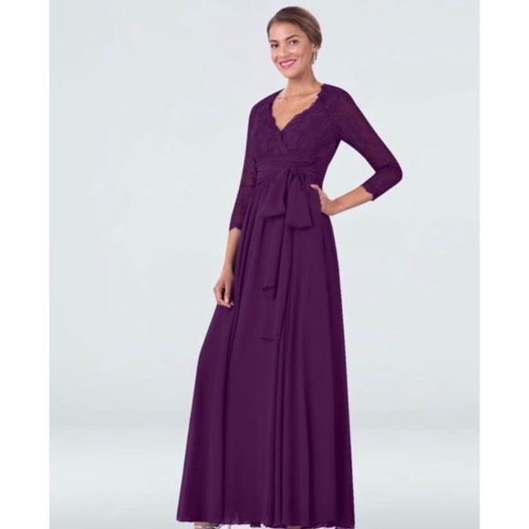 Azazie Bridesmaid or Mother of the Bride Dress, Size 6, NWT,  Color: Grape - Picture 3 of 9
